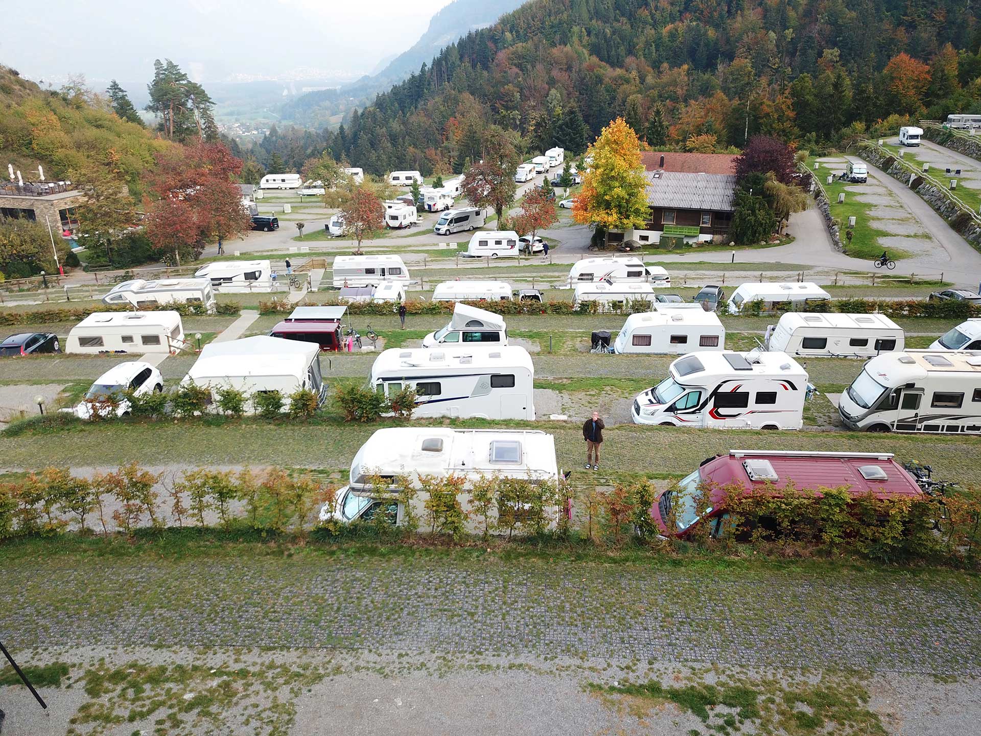 ECORASTER Platzsicherung in Hanglage